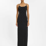 With Harper Lu Slip Dress | Black Polka
