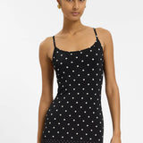 With Harper Lu Slip Dress | Black Polka