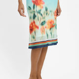 With Harper Lu Midi Skirt | Mesh Baby Blue