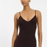 With Harper Lu Georgette Maxi dress | Chocolate