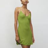 With Harper Lu Georgette Mini Dress | Beaded Emerald