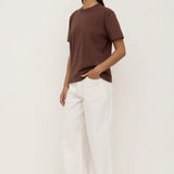 Assembly Label Womens Organic Base Tee | Espresso