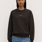 Womens Atelier Logo Fleece Washed Black