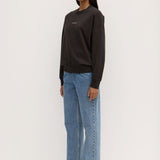 Womens Atelier Logo Fleece Washed Black