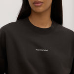 Womens Atelier Logo Fleece Washed Black