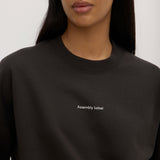 Womens Atelier Logo Fleece Washed Black