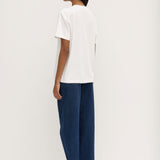 Womens Atelier Logo Tee Antique White
