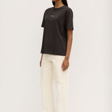 Womens Atelier Logo Tee Washed Black