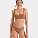 Hunza G Xandra Bikini | Metalic Cocoa (PRE-ORDER)