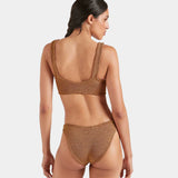 Hunza G Xandra Bikini | Metalic Cocoa (PRE-ORDER)