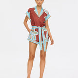 Kivari Enzo Playsuit | Maroon (PRE-ORDER)