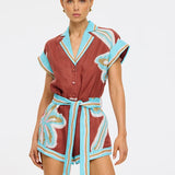 Kivari Enzo Playsuit | Maroon (PRE-ORDER)