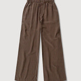 Assembly Label Zayla Silk Stripe Pant | Cream/Espresso