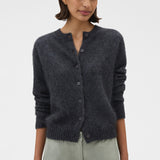 Oroton Cashmere Blend Cardigan | Charcoal