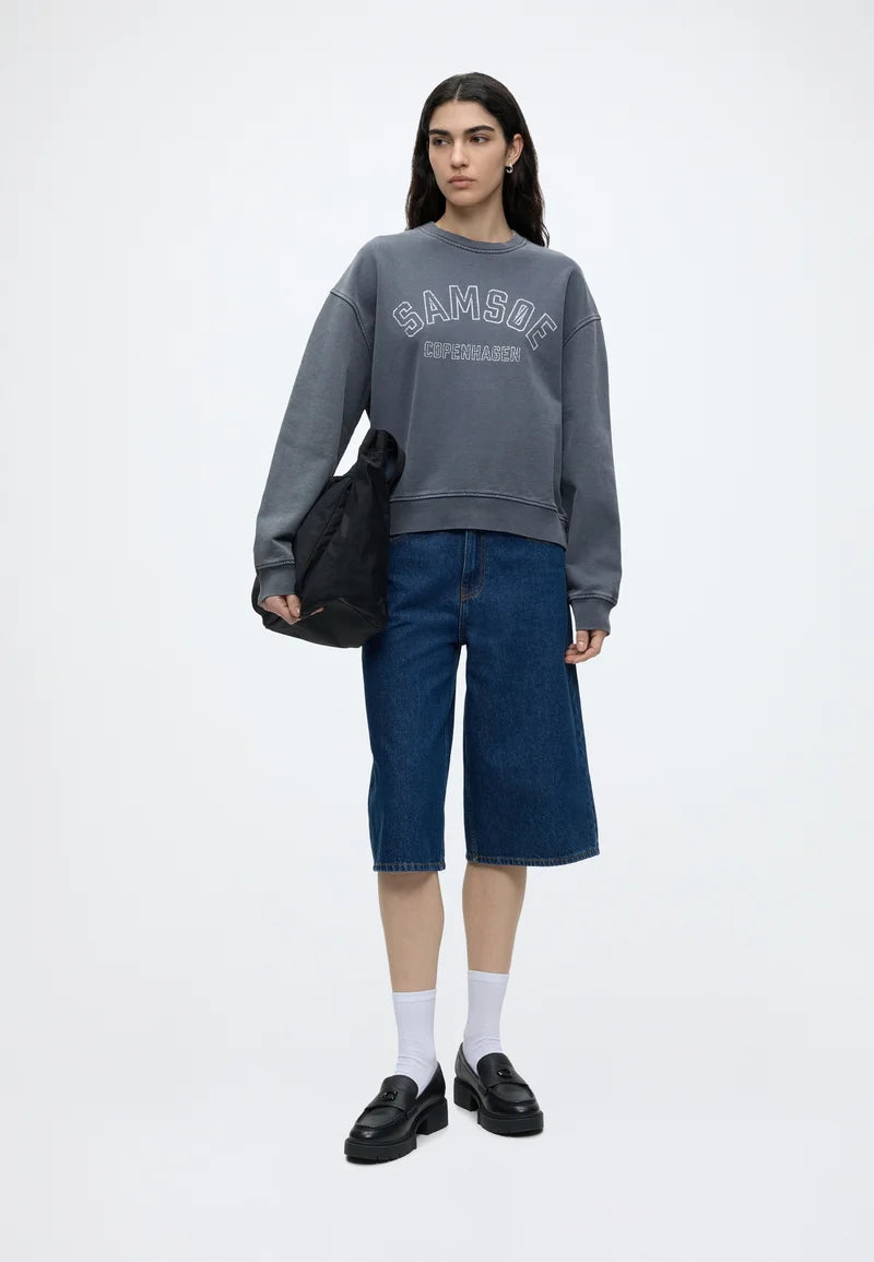 Samsoe Samsoe Savan Sweat | Ombre Blue Pigment (PRE-ORDER)