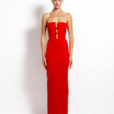 Effie Kats Addison Gown | Cherry Red