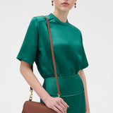 Oroton Ava Shoulder Bag Smooth | Chestnut (PRE-ORDER)