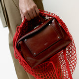 Oroton Mica Bowler Vegan Leather | Dark Chestnut