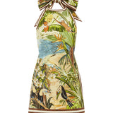 Alemais Toucan Tango Halter Mini Dress