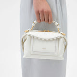 Oroton Mica Mini Bowler Smooth Broidery | Warm White (PRE-ORDER)
