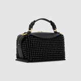 Oroton Mica Mini Bowler Beaded | Black