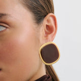 Anna Rossi Sara Earring | Gold/Brown (PRE-ORDER)