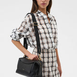Oroton Essential Bag Strap | Black/Brass (PRE-ORDER)