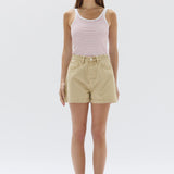 Assembly Label Boxy Denim Short | Tan