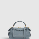 Oroton Mica Mini Bowler Smooth Broidery | Smoke (PRE-ORDER)