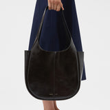 Oroton Emilia Tote Crackle | Dark Chocolate