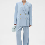 Oroton Double Breasted Blazer | Twilight Blue