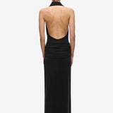 Misha Cabana Cupro Dress | Black