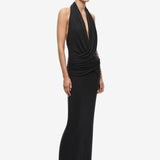 Misha Cabana Cupro Dress | Black