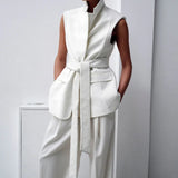 Camilla and Marc Amos Vest | Gardenia White