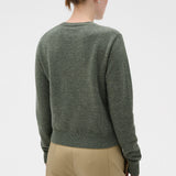 Oroton Warp Scarf Knit | Soft Khaki