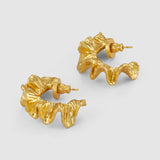 Oroton Coral Medium Hoop | Worn Gold (PRE-ORDER)