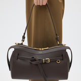 Oroton Cleo Shoulder Bag Crackle | True Chocolate