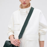 Oroton Logo Bag Strap Crackle | Shade Green (PRE-ORDER)
