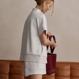 Varley Ritchie Short Sleeve Sweat | Ivory Marl (PRE-ORDER)