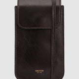 Oroton Margot Phone Crossbody | Dark Chocolate