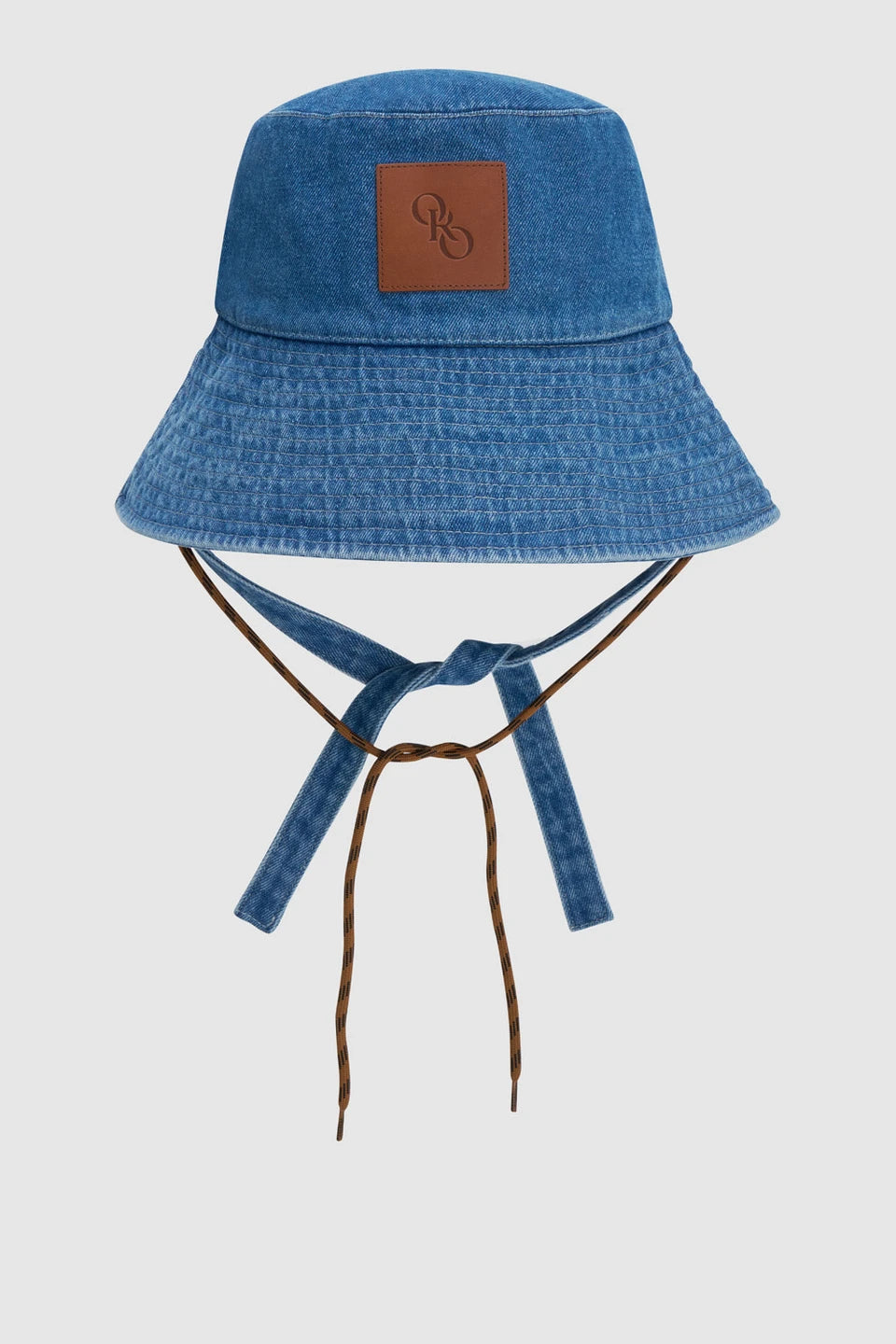 Oroton Denim Bucket Hat | Mid Wash Denim