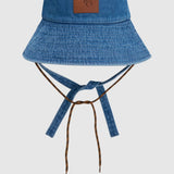 Oroton Denim Bucket Hat | Mid Wash Denim