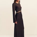 Winslow Long Sleeve Asymmetric Maxi Dress