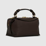 Oroton Mica Mini Bowler | Dark Chocolate