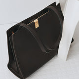 Oroton Millie Work Tote | Dark Chocolate