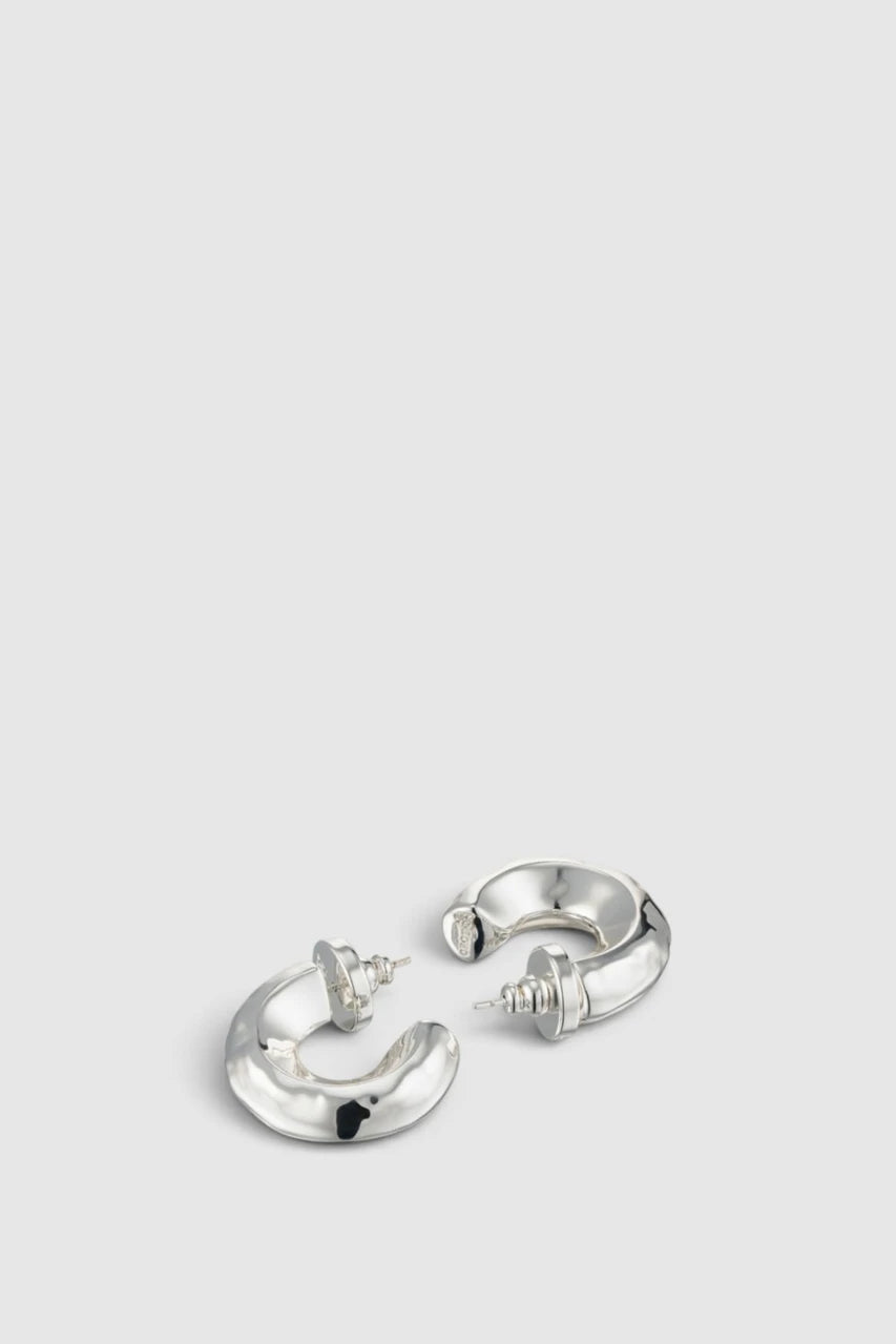 Oroton Aurie Hoops | Bright Silver