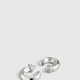 Oroton Aurie Hoops | Bright Silver