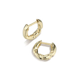 F + H Studios Drill Bit Huggies Earrings | Silver