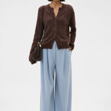 Oroton Cashmere Blend Cardigan | Dark Chocolate