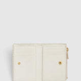 Oroton Broidery Mini 10CC Zip Wallet | Warm White (PRE-ORDER)